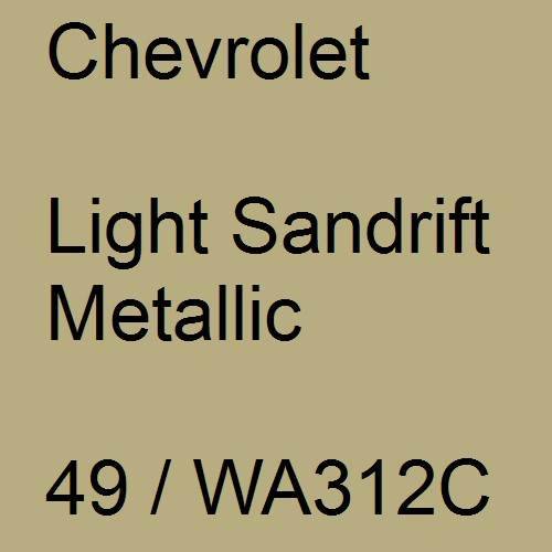 Chevrolet, Light Sandrift Metallic, 49 / WA312C.